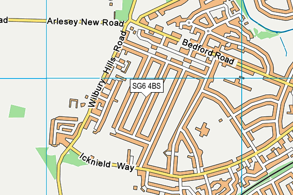 SG6 4BS map - OS VectorMap District (Ordnance Survey)