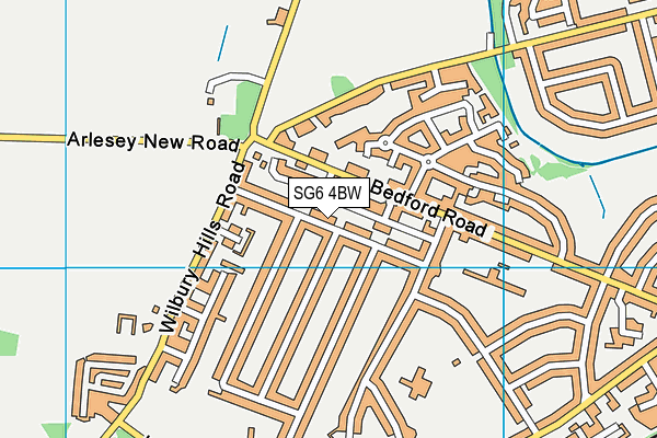 SG6 4BW map - OS VectorMap District (Ordnance Survey)