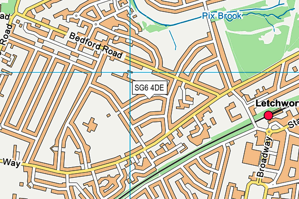 SG6 4DE map - OS VectorMap District (Ordnance Survey)