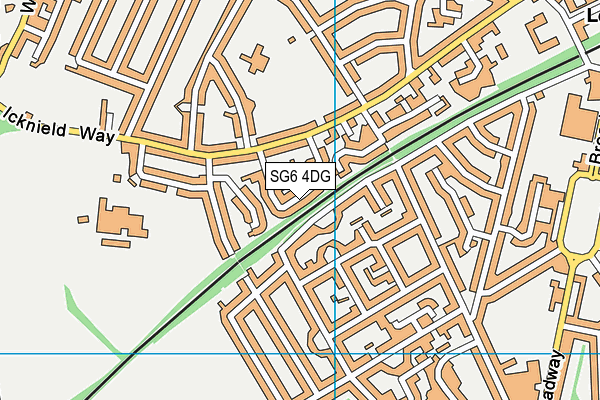 SG6 4DG map - OS VectorMap District (Ordnance Survey)