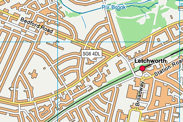 SG6 4DL map - OS VectorMap District (Ordnance Survey)