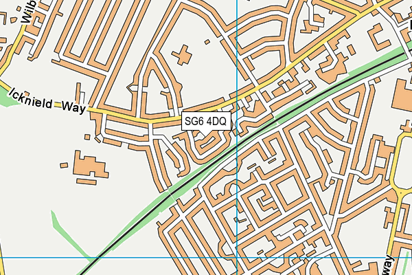 SG6 4DQ map - OS VectorMap District (Ordnance Survey)