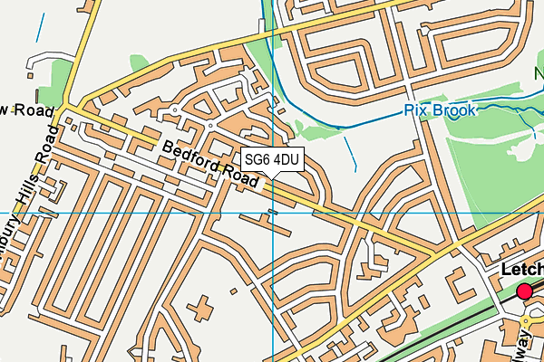 SG6 4DU map - OS VectorMap District (Ordnance Survey)