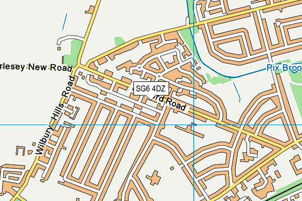 SG6 4DZ map - OS VectorMap District (Ordnance Survey)