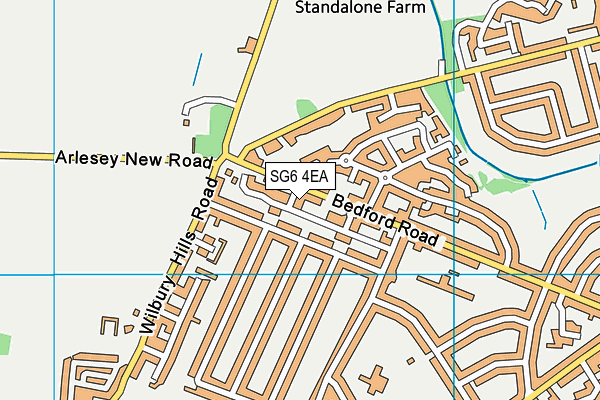 SG6 4EA map - OS VectorMap District (Ordnance Survey)