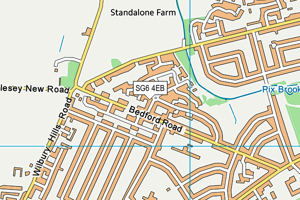 SG6 4EB map - OS VectorMap District (Ordnance Survey)