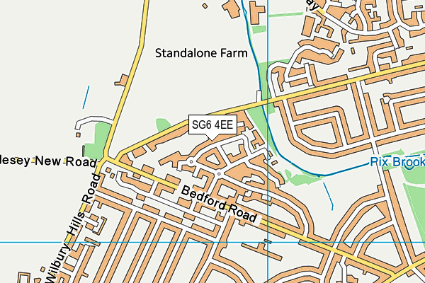 SG6 4EE map - OS VectorMap District (Ordnance Survey)