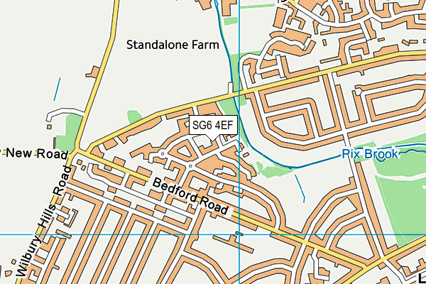 SG6 4EF map - OS VectorMap District (Ordnance Survey)
