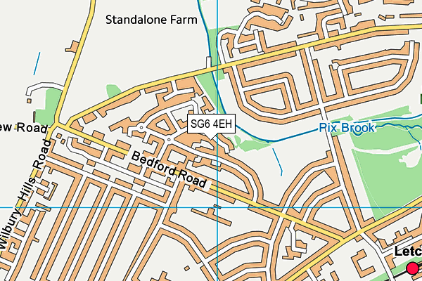 SG6 4EH map - OS VectorMap District (Ordnance Survey)