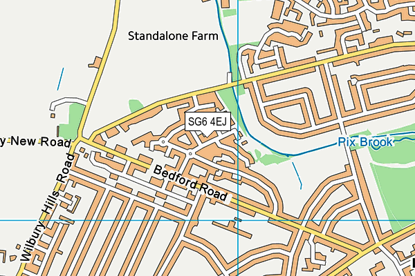 SG6 4EJ map - OS VectorMap District (Ordnance Survey)