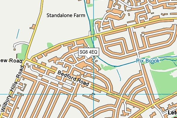 SG6 4EQ map - OS VectorMap District (Ordnance Survey)