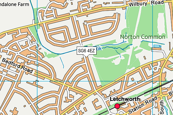 SG6 4EZ map - OS VectorMap District (Ordnance Survey)