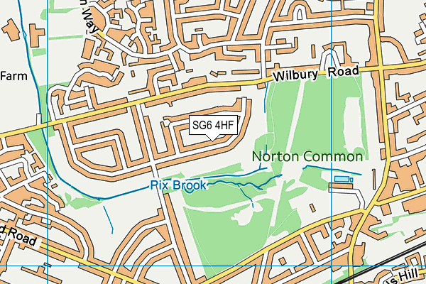 SG6 4HF map - OS VectorMap District (Ordnance Survey)