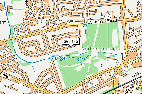 SG6 4HG map - OS VectorMap District (Ordnance Survey)