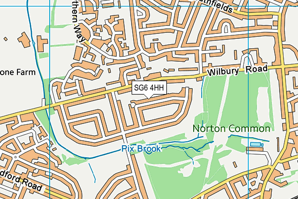 SG6 4HH map - OS VectorMap District (Ordnance Survey)