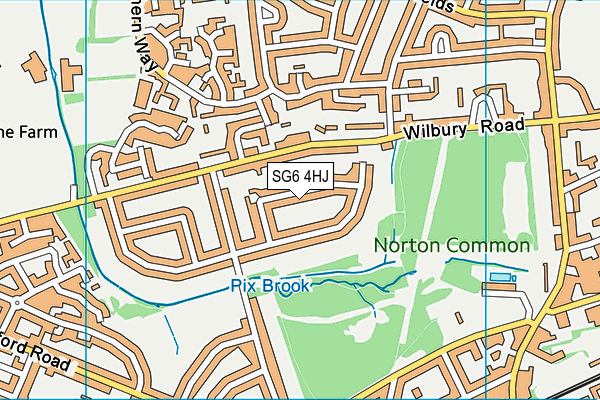 SG6 4HJ map - OS VectorMap District (Ordnance Survey)