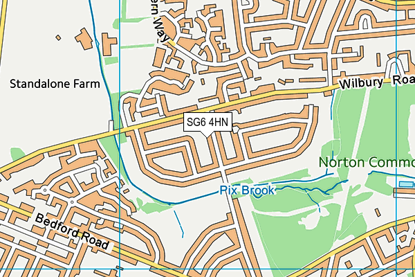 SG6 4HN map - OS VectorMap District (Ordnance Survey)