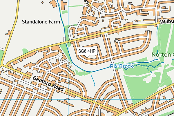 SG6 4HP map - OS VectorMap District (Ordnance Survey)