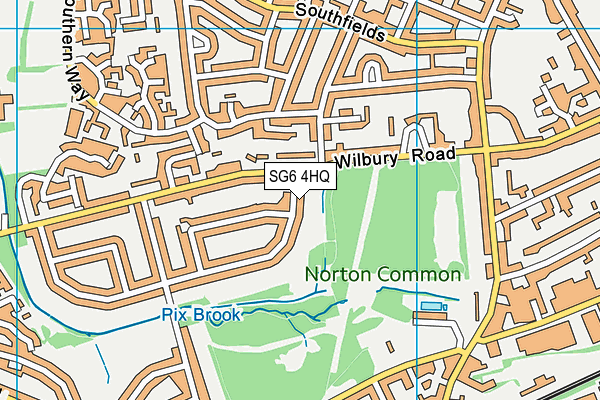 SG6 4HQ map - OS VectorMap District (Ordnance Survey)