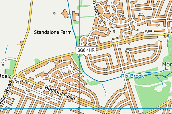 SG6 4HR map - OS VectorMap District (Ordnance Survey)