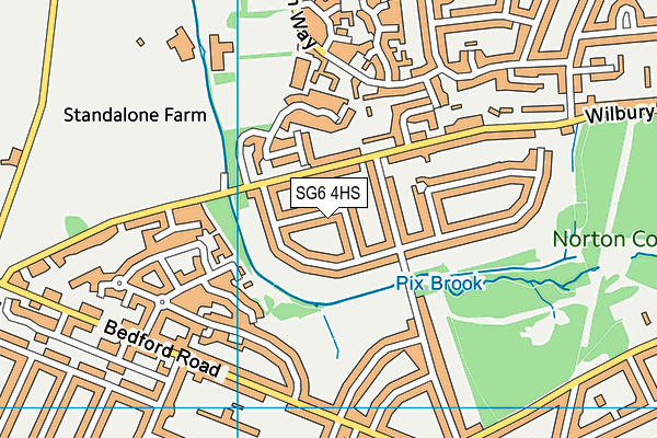 SG6 4HS map - OS VectorMap District (Ordnance Survey)