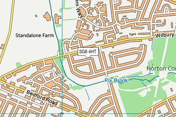 SG6 4HT map - OS VectorMap District (Ordnance Survey)