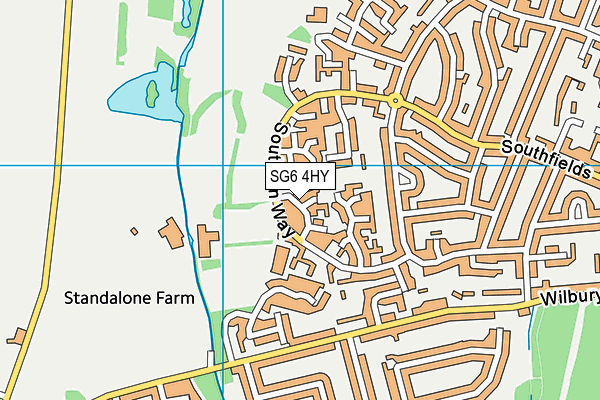 SG6 4HY map - OS VectorMap District (Ordnance Survey)