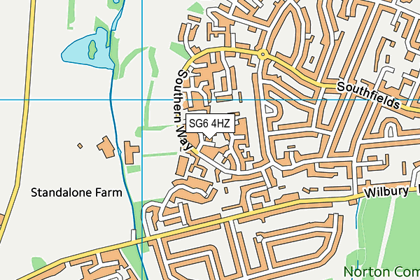 SG6 4HZ map - OS VectorMap District (Ordnance Survey)