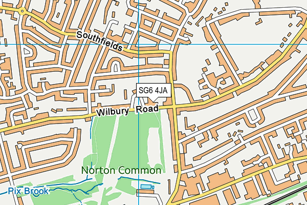 SG6 4JA map - OS VectorMap District (Ordnance Survey)