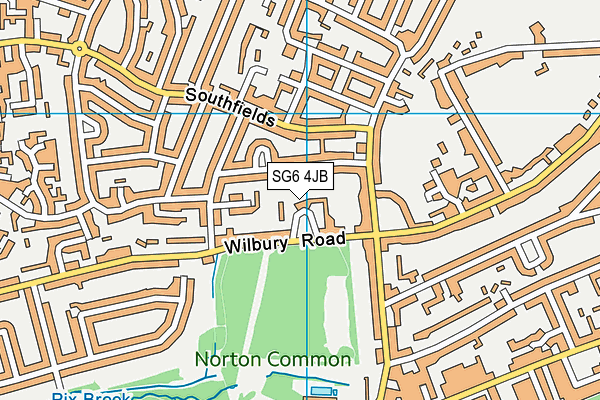 SG6 4JB map - OS VectorMap District (Ordnance Survey)