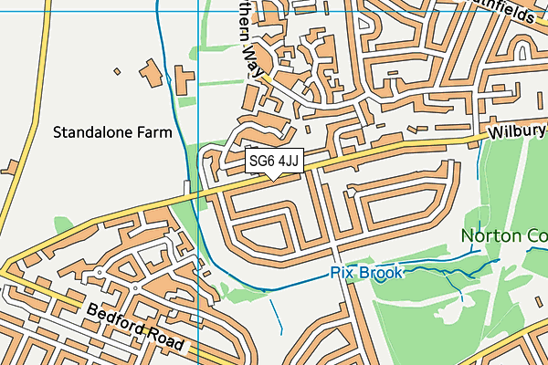 SG6 4JJ map - OS VectorMap District (Ordnance Survey)