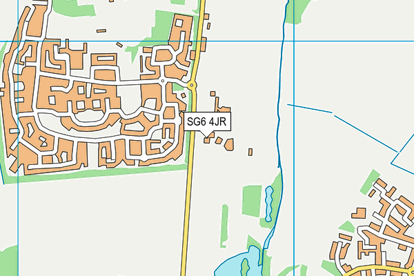 SG6 4JR map - OS VectorMap District (Ordnance Survey)