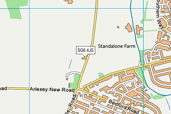SG6 4JS map - OS VectorMap District (Ordnance Survey)