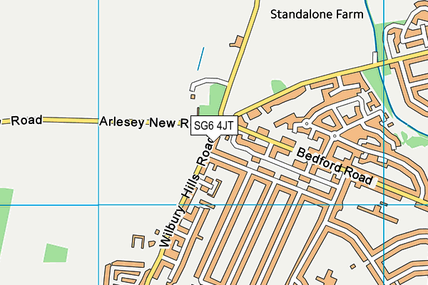 SG6 4JT map - OS VectorMap District (Ordnance Survey)