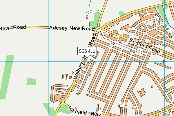 SG6 4JU map - OS VectorMap District (Ordnance Survey)