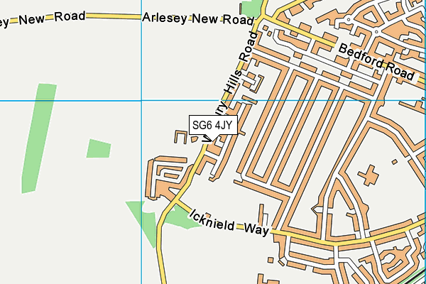 SG6 4JY map - OS VectorMap District (Ordnance Survey)