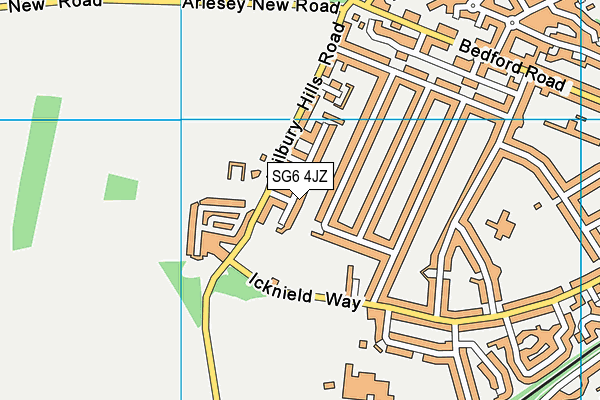 SG6 4JZ map - OS VectorMap District (Ordnance Survey)