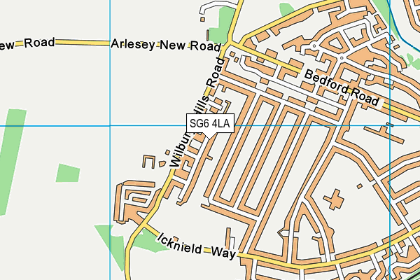 SG6 4LA map - OS VectorMap District (Ordnance Survey)
