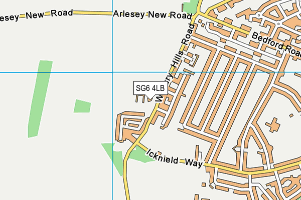 SG6 4LB map - OS VectorMap District (Ordnance Survey)