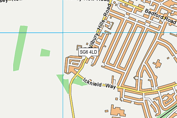 SG6 4LD map - OS VectorMap District (Ordnance Survey)