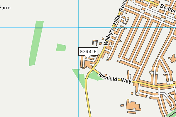 SG6 4LF map - OS VectorMap District (Ordnance Survey)