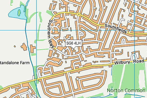 SG6 4LH map - OS VectorMap District (Ordnance Survey)