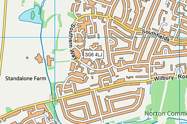 SG6 4LJ map - OS VectorMap District (Ordnance Survey)