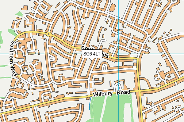 SG6 4LT map - OS VectorMap District (Ordnance Survey)