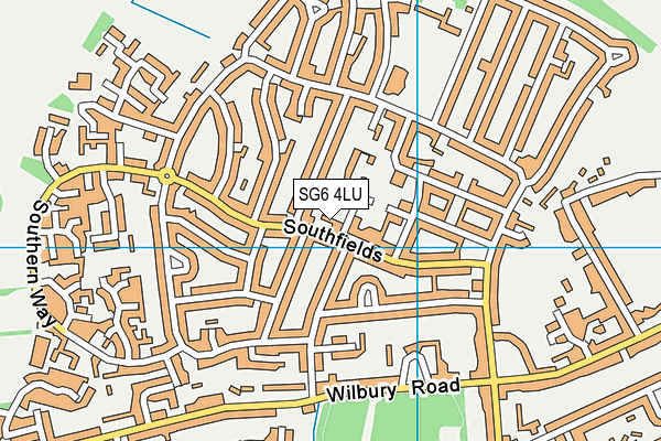 SG6 4LU map - OS VectorMap District (Ordnance Survey)