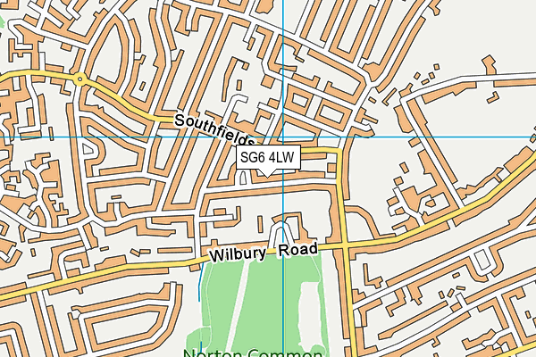 SG6 4LW map - OS VectorMap District (Ordnance Survey)