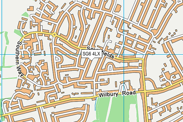 SG6 4LX map - OS VectorMap District (Ordnance Survey)