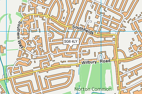 SG6 4LY map - OS VectorMap District (Ordnance Survey)