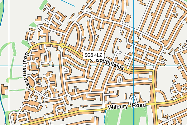 SG6 4LZ map - OS VectorMap District (Ordnance Survey)