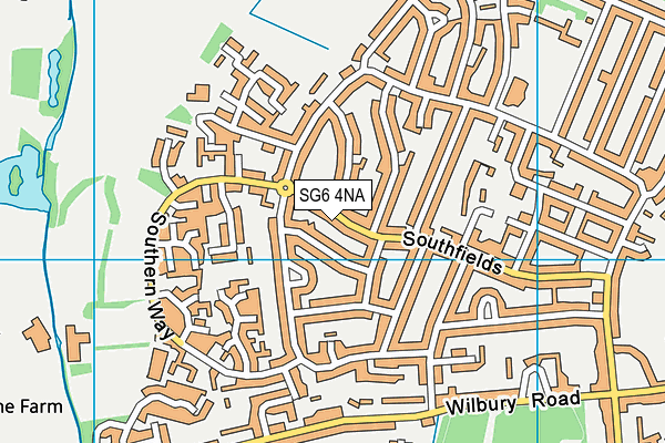 SG6 4NA map - OS VectorMap District (Ordnance Survey)